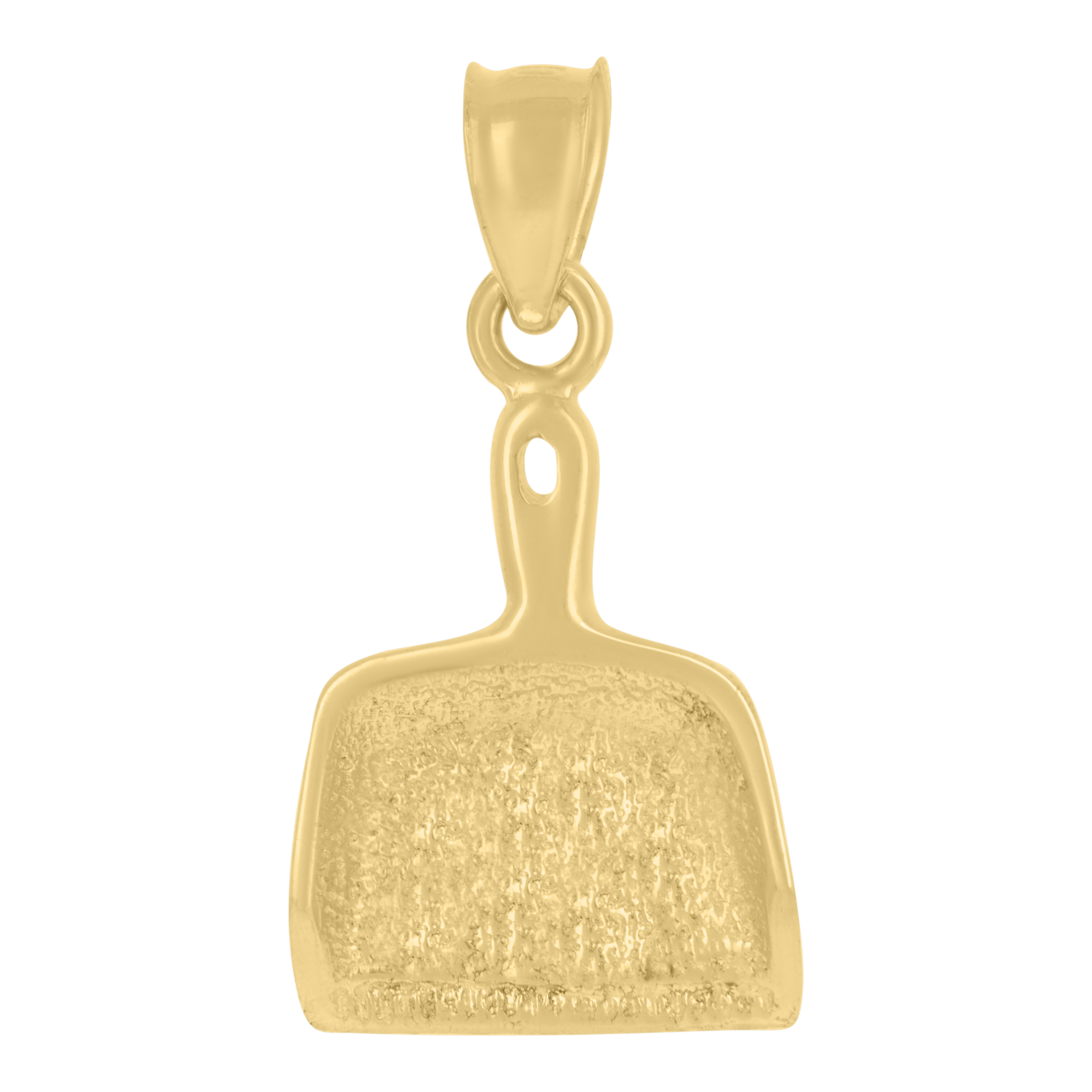 10kt 10k Yellow Gold Mens Dustpan Charm Pendant